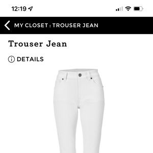 Cabi white trouser jean size 16